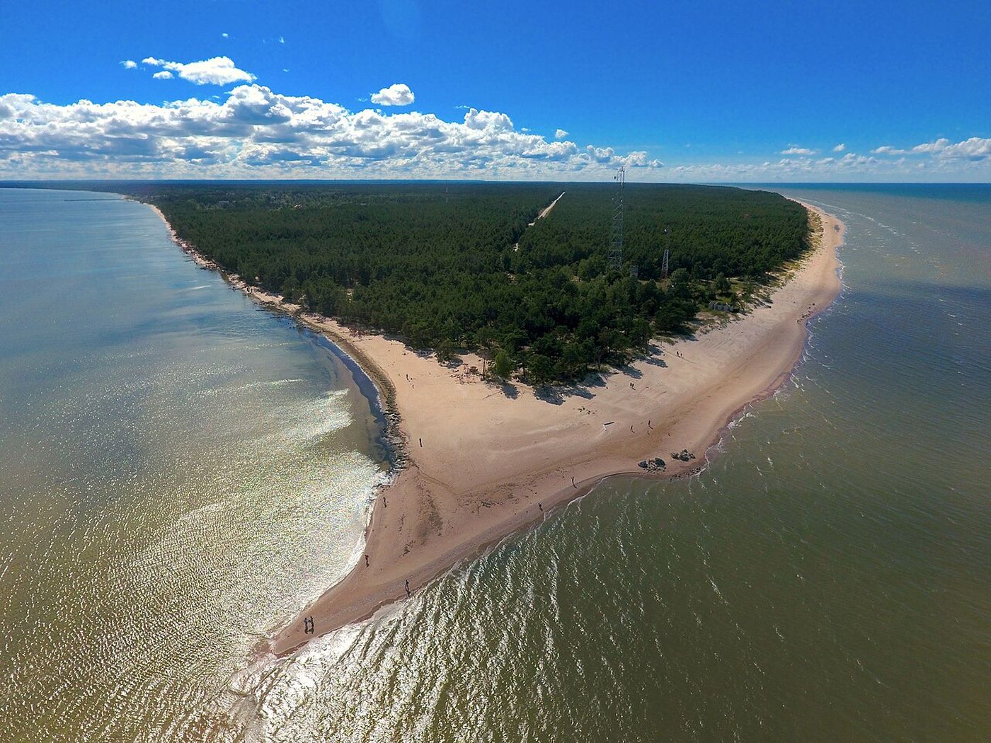 Sandspit at Cape Kolka from above