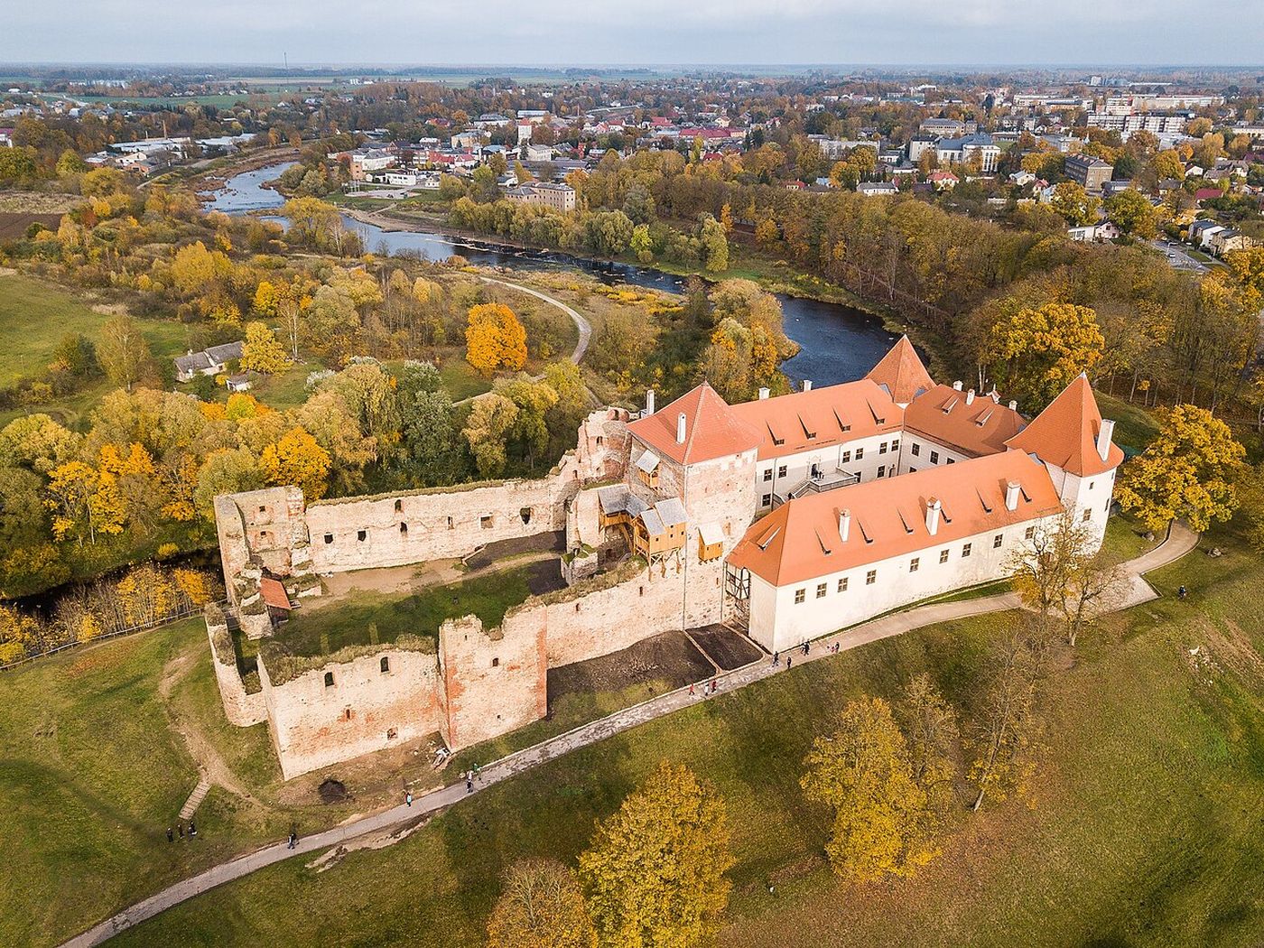Bauska Castle from the air