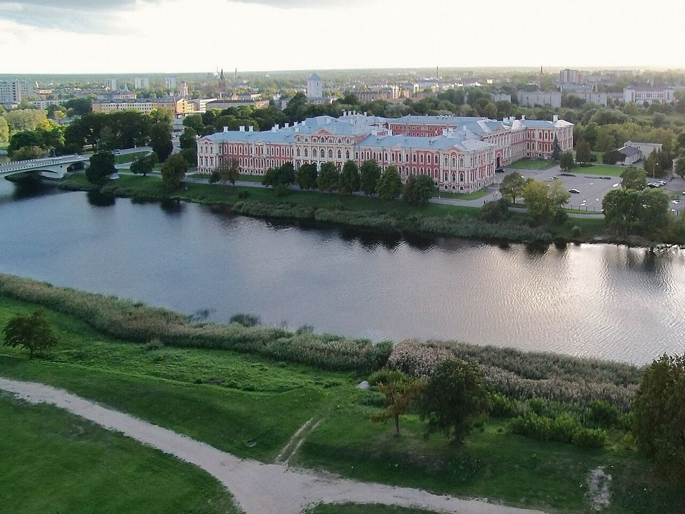 Jelgava Palace on the Lielupe river