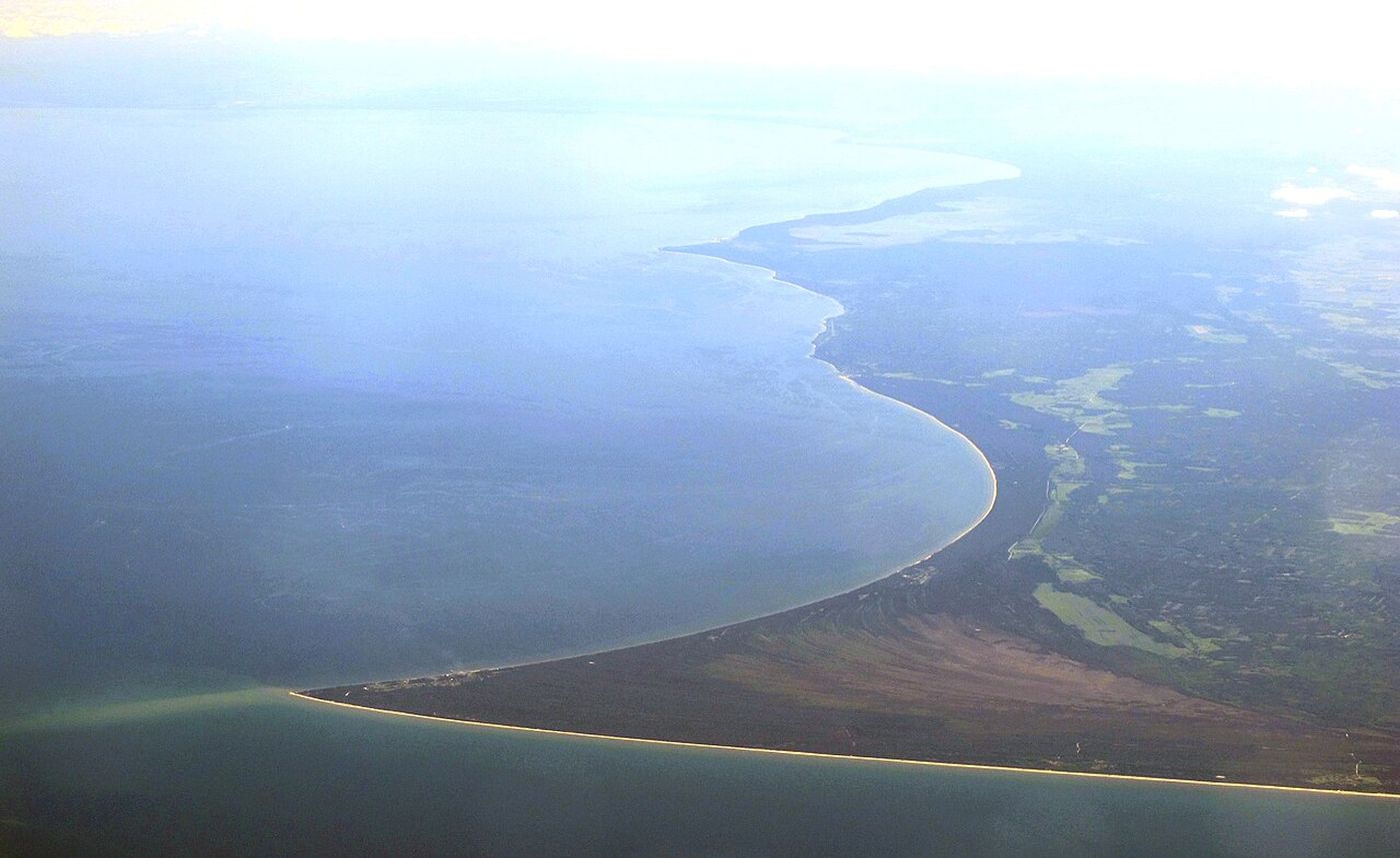 Aerial view of Cape Kolka where two seas meet
