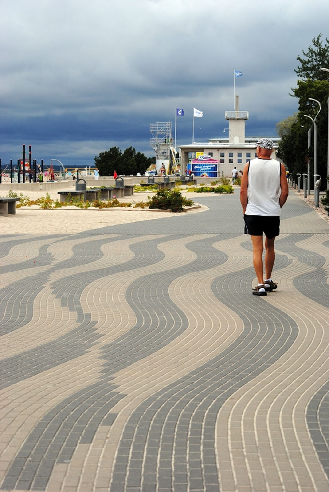 Parnu beach promenade in Estonia